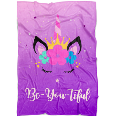 The Be-YOU-tiful Unicorn Blanket - Pink/Purple